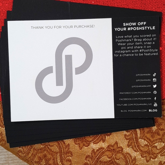 Poshmark Merch 15 Thank You Cards 2023 Exclusive - Picture 2 of 2